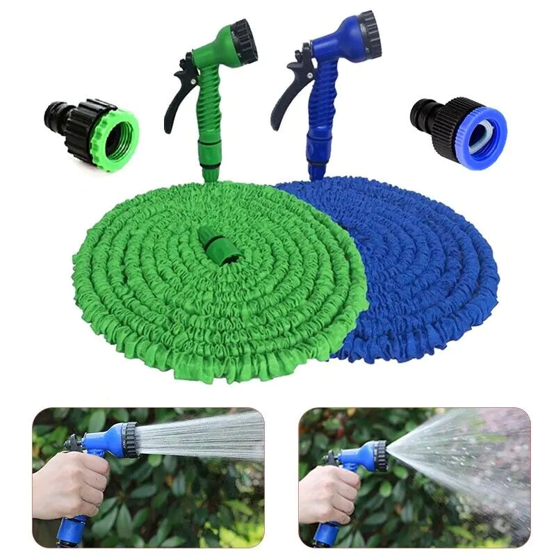 Expanding Flexible Garden Water Hose w Spray Nozzle 25, 50, 75, 100FT