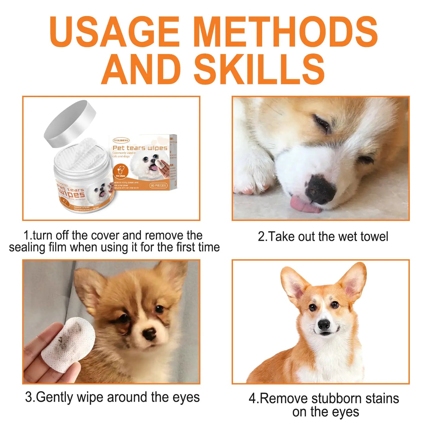 Cotton Eye Wipes For Dogs And Cats