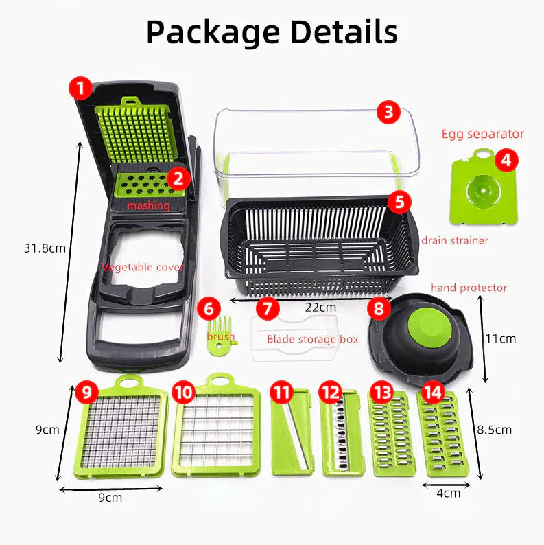 14-In-1 Vegetable and Fruit Chopper