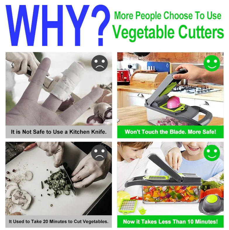 14-In-1 Vegetable and Fruit Chopper