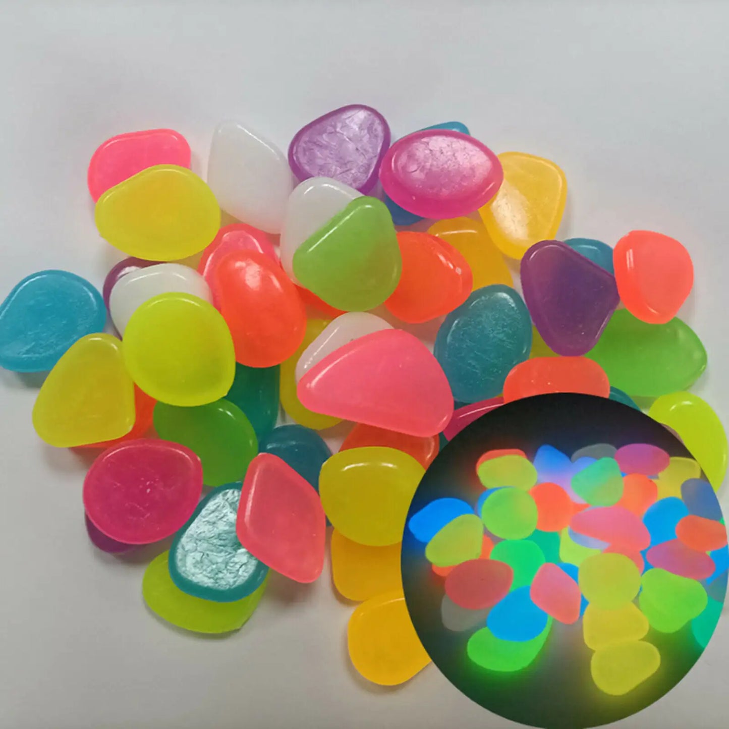 Glow in The Dark Stones for Garden or Fish Tank - 300PCS