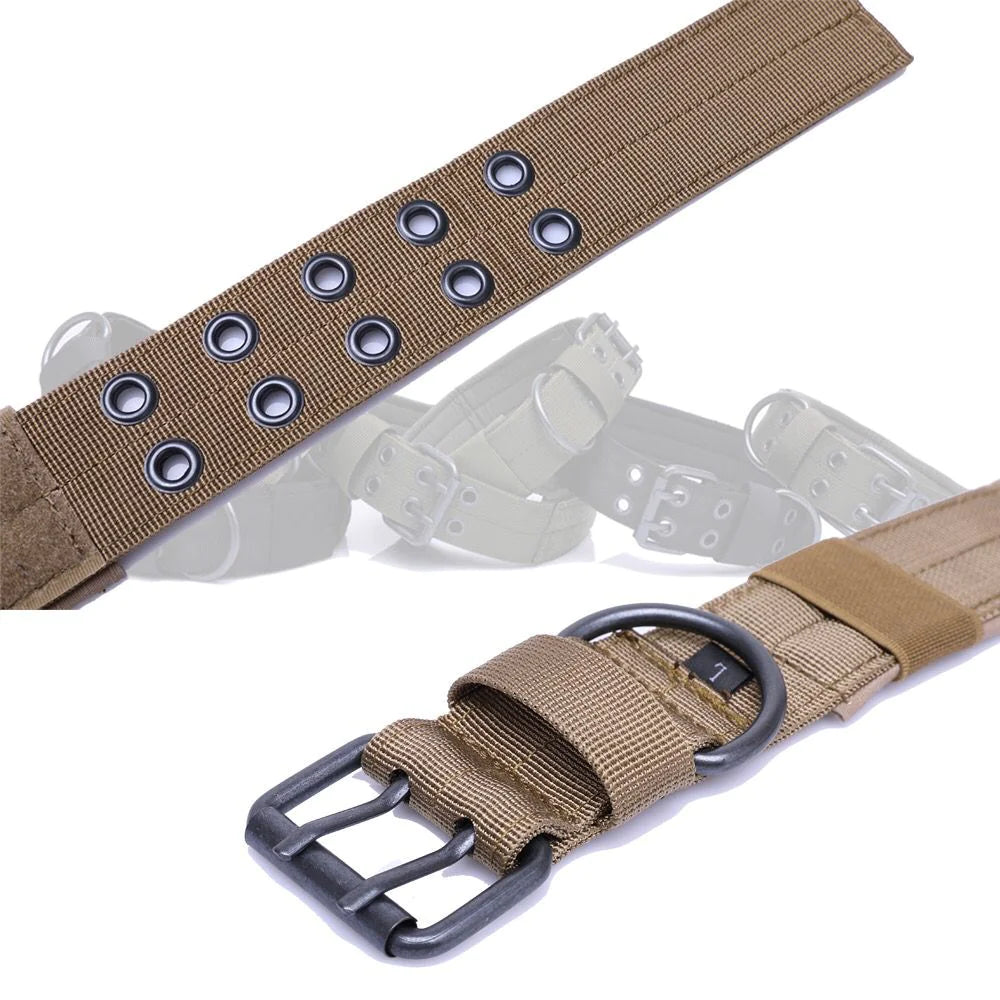 2" Wide Heavy Duty Nylon Dog Collar with Metal Buckle