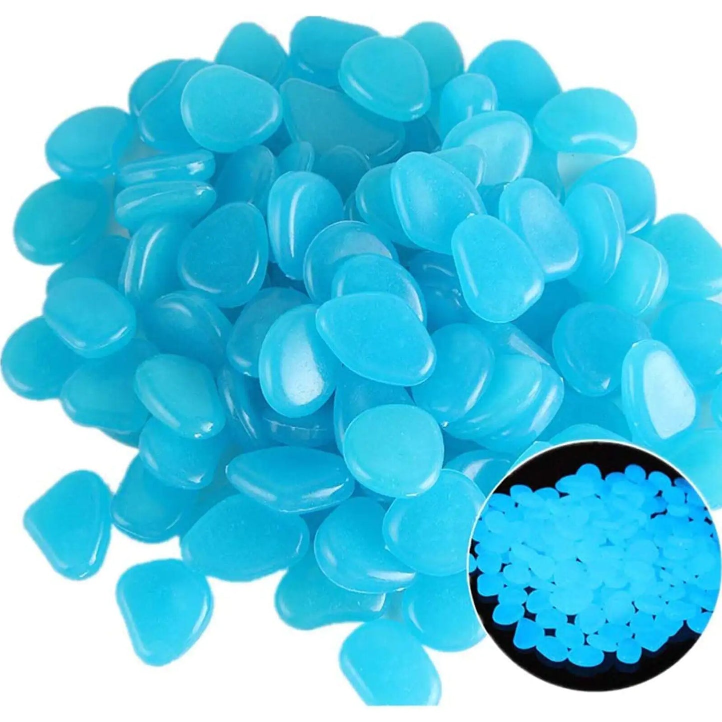 Glow in The Dark Stones for Garden or Fish Tank - 300PCS