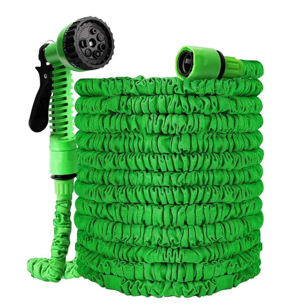 Expanding Flexible Garden Water Hose w Spray Nozzle 25, 50, 75, 100FT