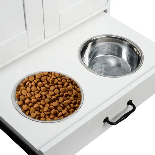 Dog Feeding Station With Hidden Dog Bowls